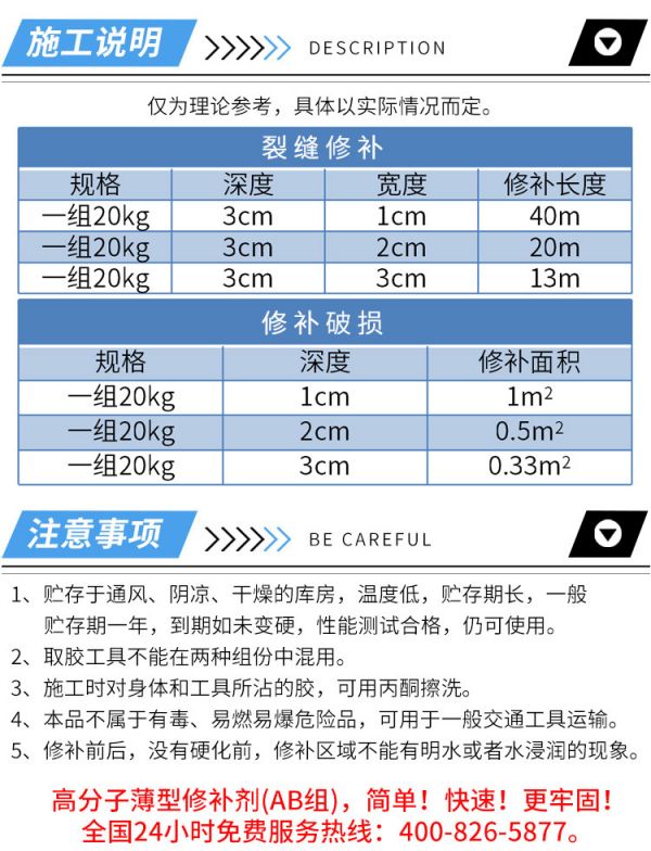 破損裂縫修補劑